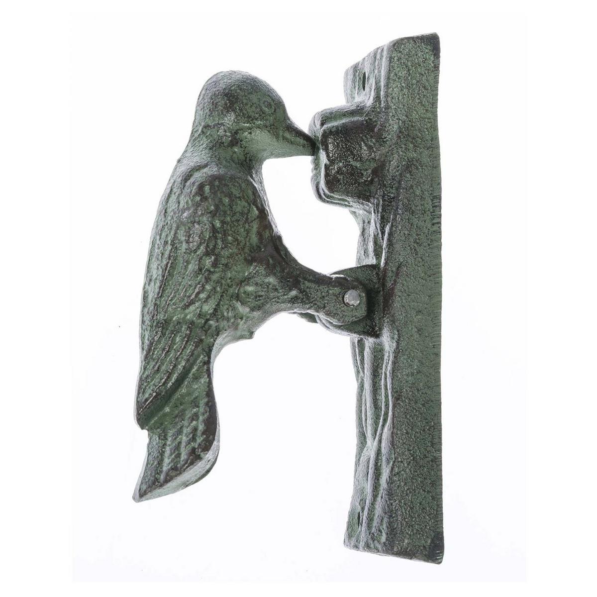 TÜRKLOPFER Gusseisen Specht - Grün, Metall (5/15/10cm) - Homescapes