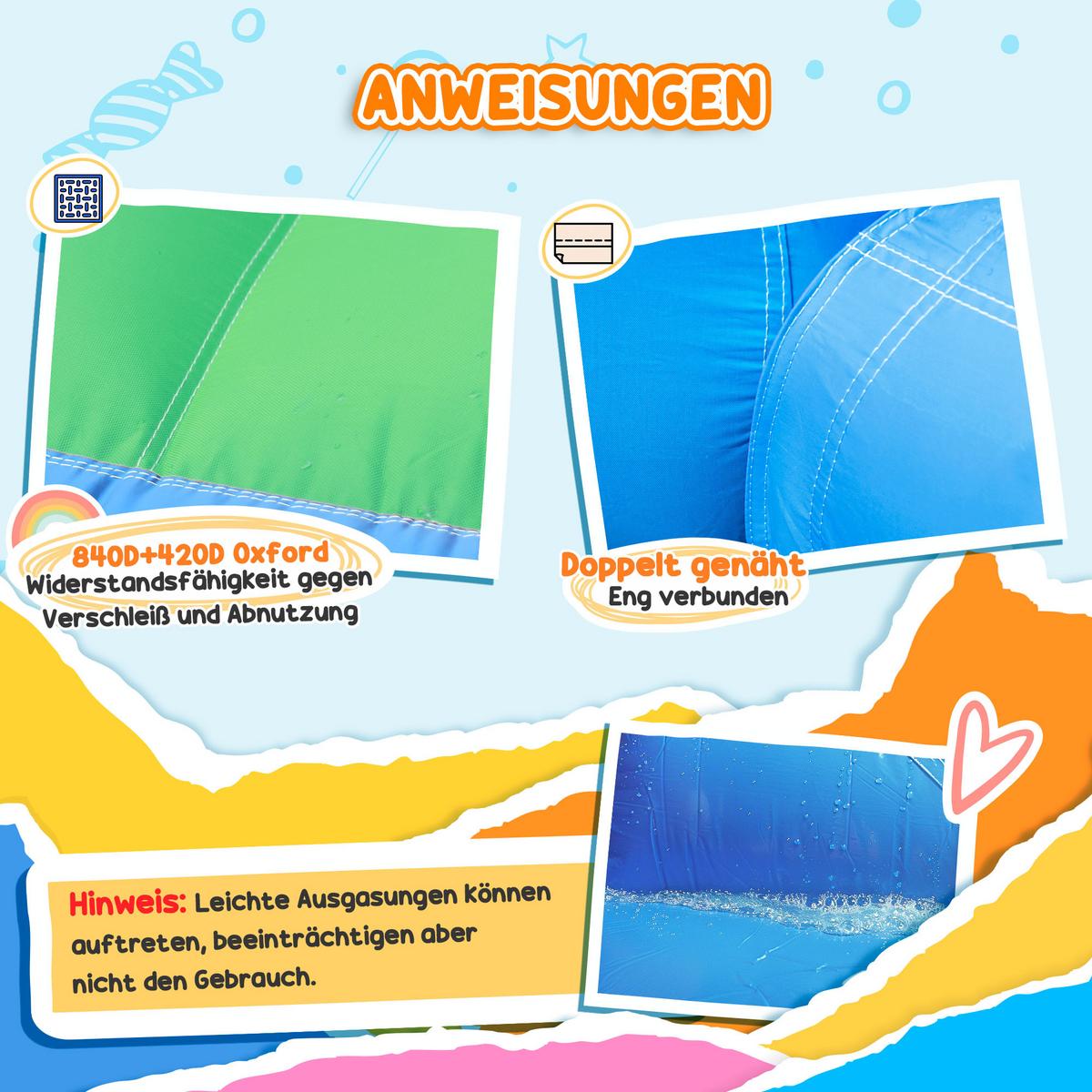 HÜPFBURG Oxfordstoff Mehrfarbig - Multicolor, Textil (360/315/195cm) - AIYAPLAY