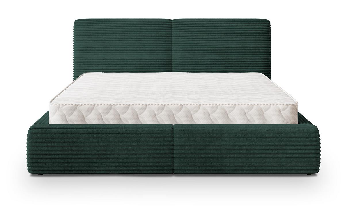 POLSTERBETT FELURO T 120x200 cm mit Bettkästen - Grün - Grün, Holz/Textil - MASSENO