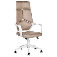 BÜROSTUHL Kunstwildleder Sandbeige Delight - Sandfarben, Textil (64/116/64cm) - Beliani