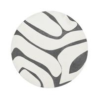 TEPPICH Grau/Weiß 160 cm Hartz - Creme/Grau, Textil (160/160cm) - Beliani