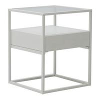 BEISTELLTISCH Vissenbjerg - Weiß, Metall (40/40/51cm) - [en.casa]
