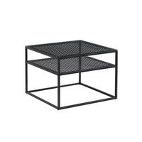 COUCHTISCH ALCUDIA, Einscheibensicherheitsglas, Schwarz, 60 x 60 x 45 cm - Schwarz, Glas/Metall (60/60/45cm) - KADIMA DESIGN