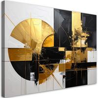 LEINWANDBILD 3D und geometrisch 45x30cm - Goldfarben, Textil (45/30cm) - Feeby