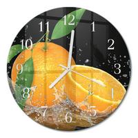 WANDUHR aus Glas Ø30 cm - Orangen - Orange, Glas (30/30/0.4cm) - TULUP