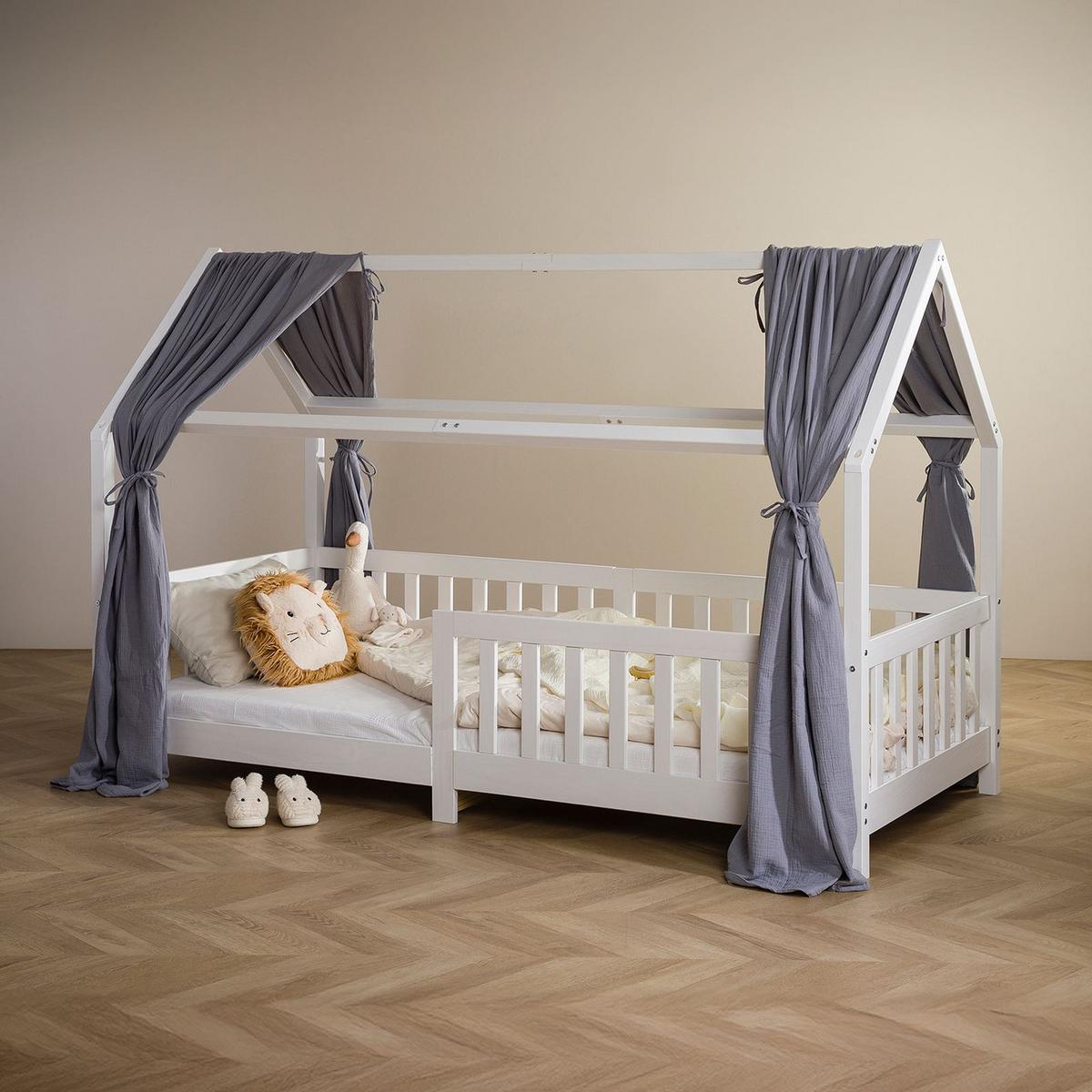HAUSBETT-HIMMEL NENA - Grau, Textil - IDIMEX