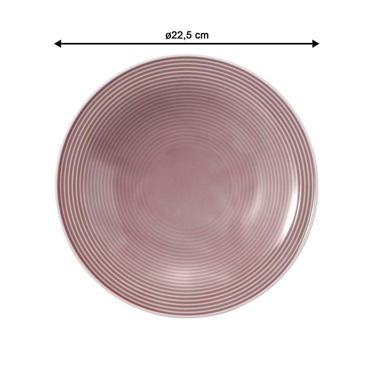 SUPPENTELLER Beat Color Glaze Altrosa ø 22,5 cm 6er Set - Rosa, Keramik (22.5cm) - Seltmann Weiden