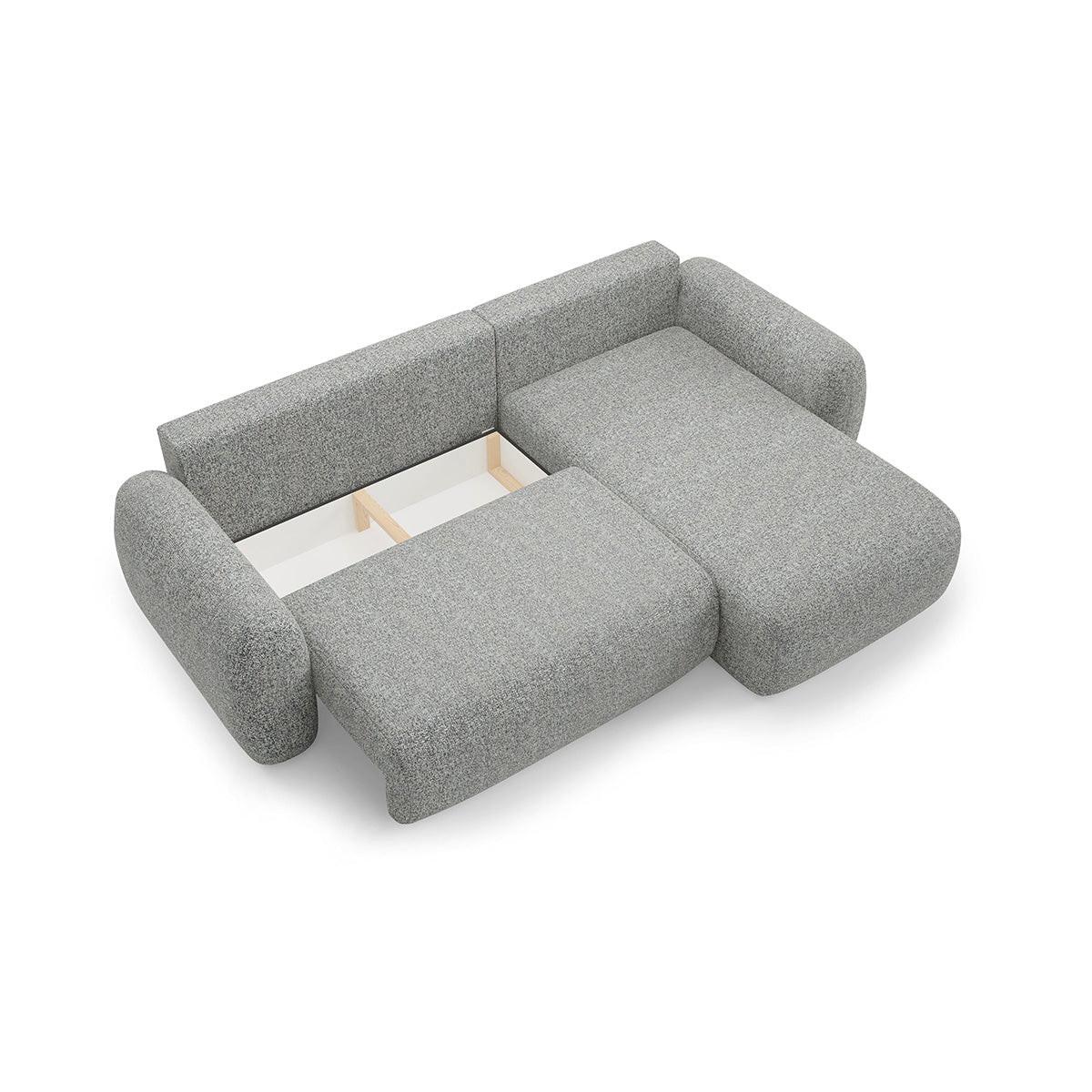 ECKSOFA Carmela 3 Sitzplätze Grau - Grau, Holz (304/190cm) - Petits-meubles