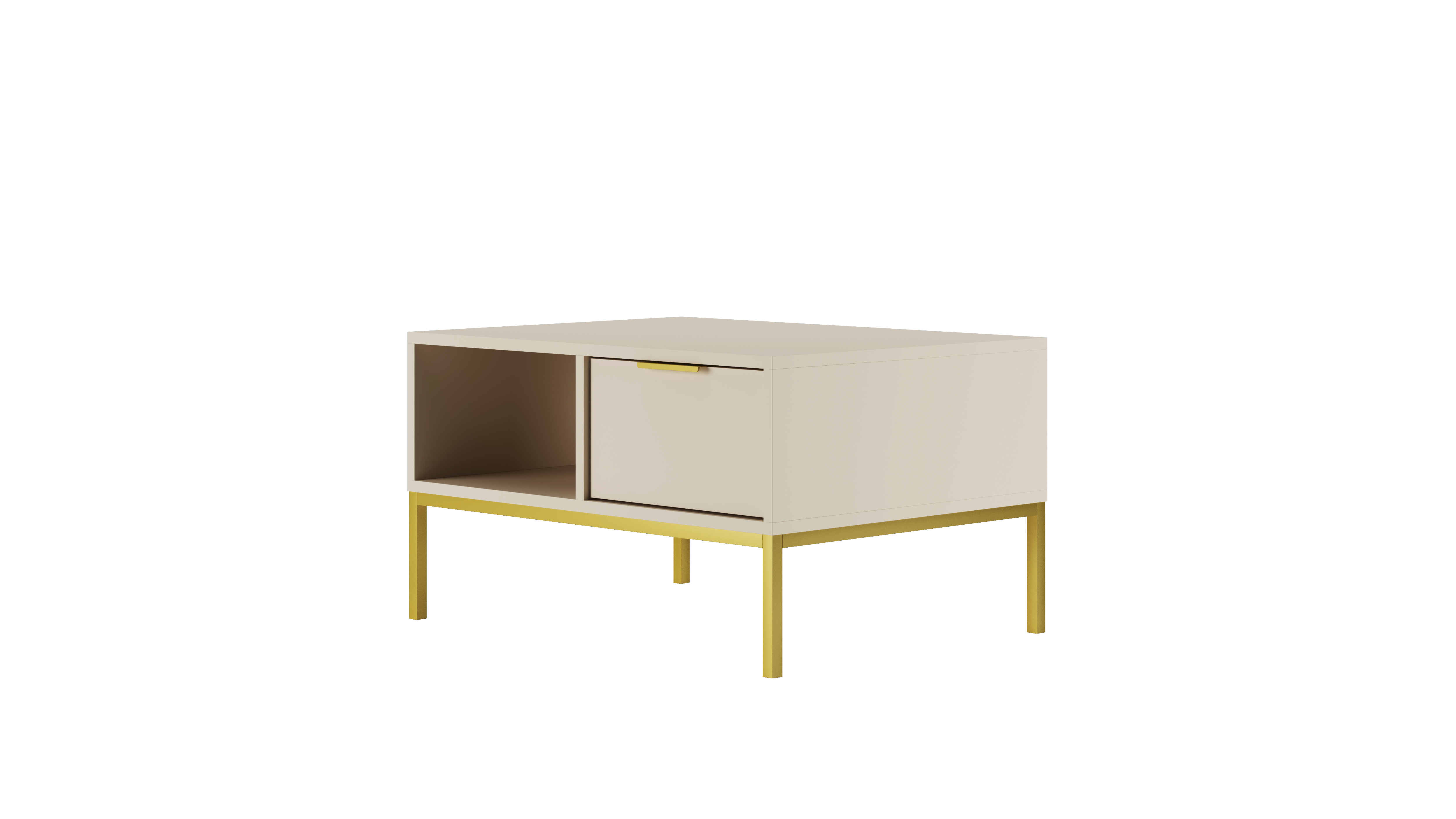COUCHTISCH Austin 60/45/80 - Kaschmir/Goldfarben, Holzwerkstoff (80/60/45cm) - RAUMHIRSCH FURNITURE