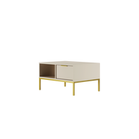 COUCHTISCH Austin 60/45/80 - Kaschmir/Goldfarben, Holzwerkstoff (80/60/45cm) - RAUMHIRSCH FURNITURE
