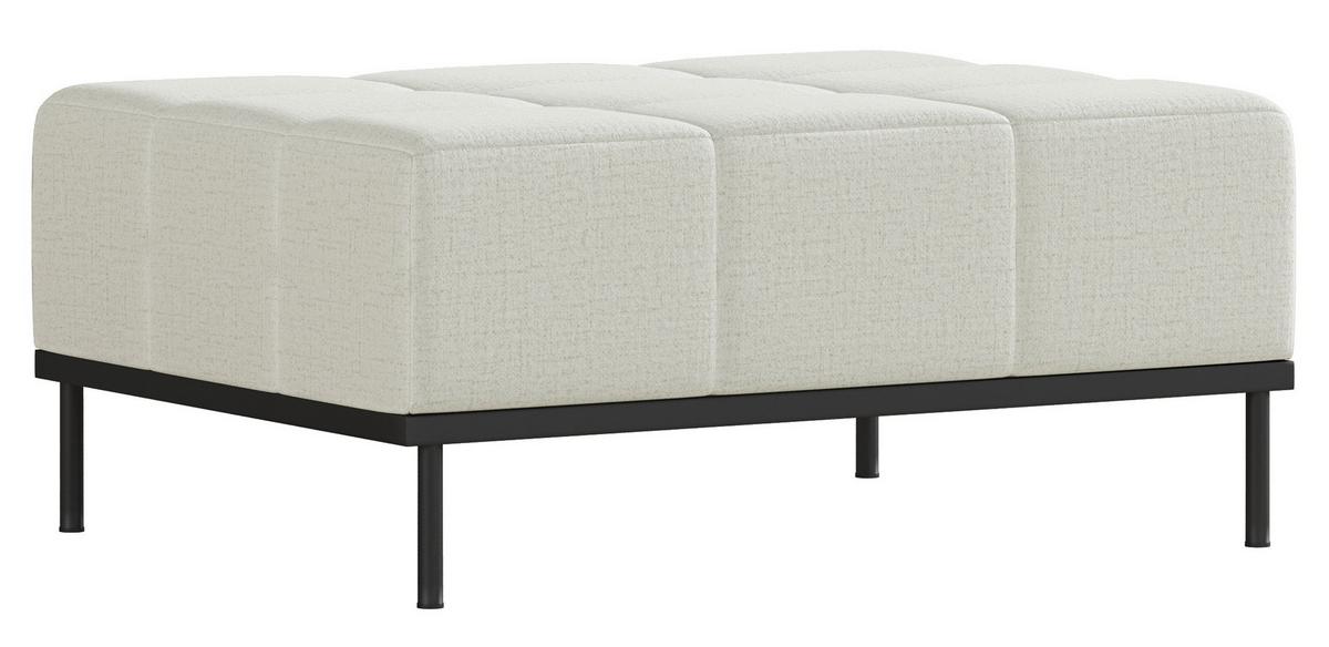 SCHLAFSOFA Skilia mit Schlaffunktion, 3-Sitzer 224 cm - Taupe/Schwarz, Textil/Metall (224/85/102cm) - Selsey
