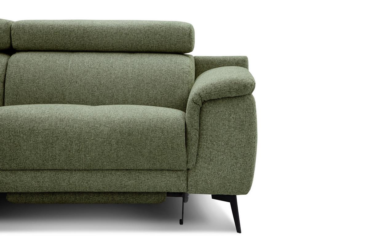 ECKSOFA FIERO 5-Sitzer mit 1 Relaxfunktion, olivgrün - Olivgrün, Holzwerkstoff/Textil (228/290cm) - Wozimo