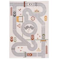 KINDER TEPPICH MAUI KIDS RENNBAHN - Grau, Textil (200/290cm) - Pergamon