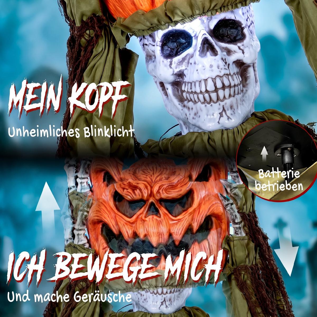 HALLOWEEN-DEKORATION Metall Polyesterfaser Dunkelgrün - Dunkelgrün, Metall (20/173/50cm) - HOMCOM