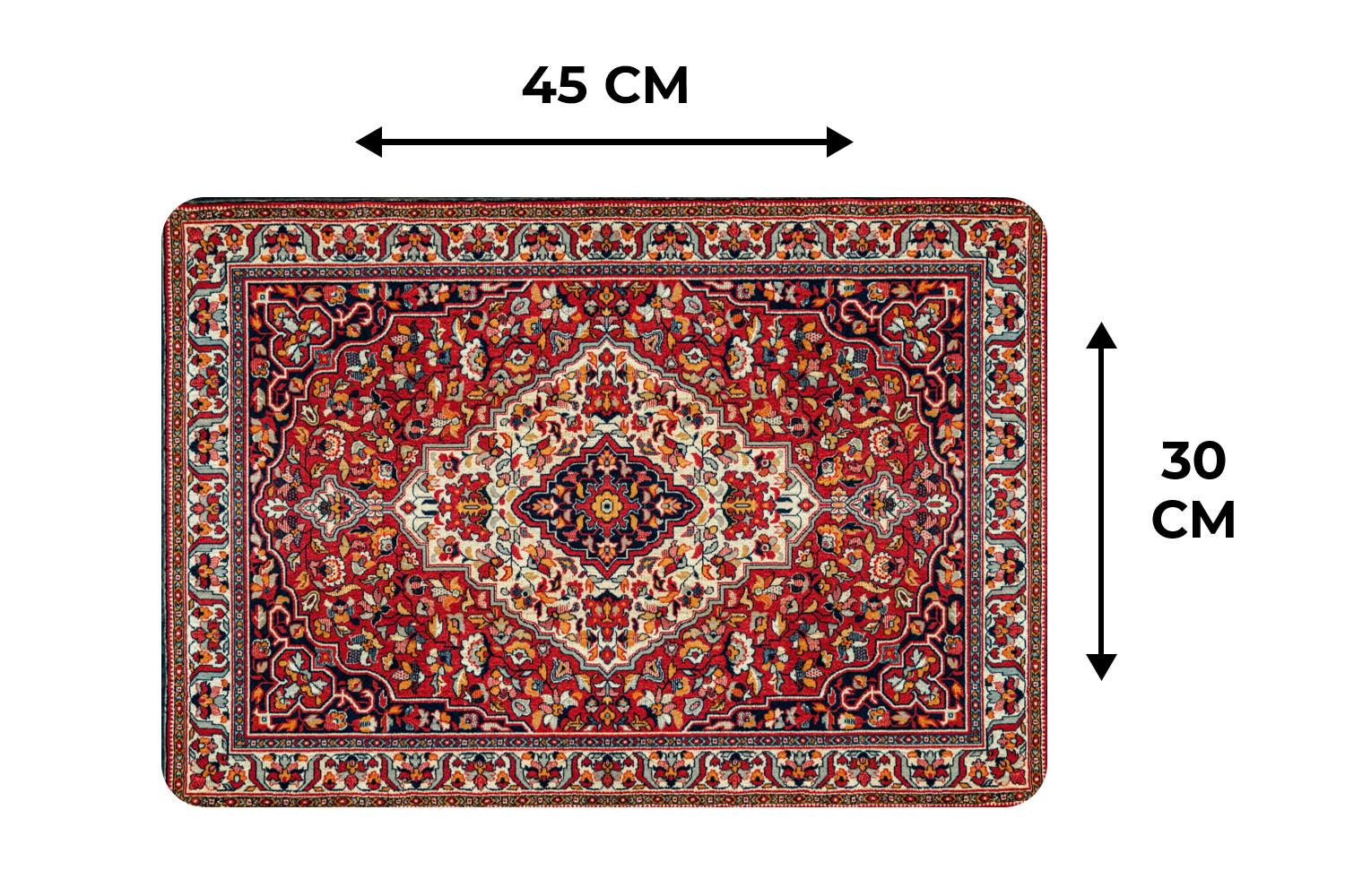 PLATZSETS 6er-Set Persische Teppiche - Teppiche - Muster - Rot 45x30 cm Tischset - Rot, Kunststoff (47.77cm) - MuchoWow