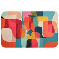 WC-VORLEGER Formen - Bunt - Abstrakt - Flugzeuge Toilettenteppich 80x50 cm - Multicolor, Textil (80/1cm) - OnlyWow