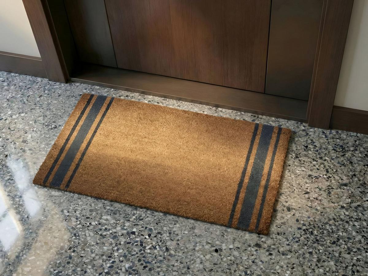 FUSSMATTE Naturfarben 50/80 cm Kokosfasern Portage - Naturfarben, Textil (50/80cm) - Beliani