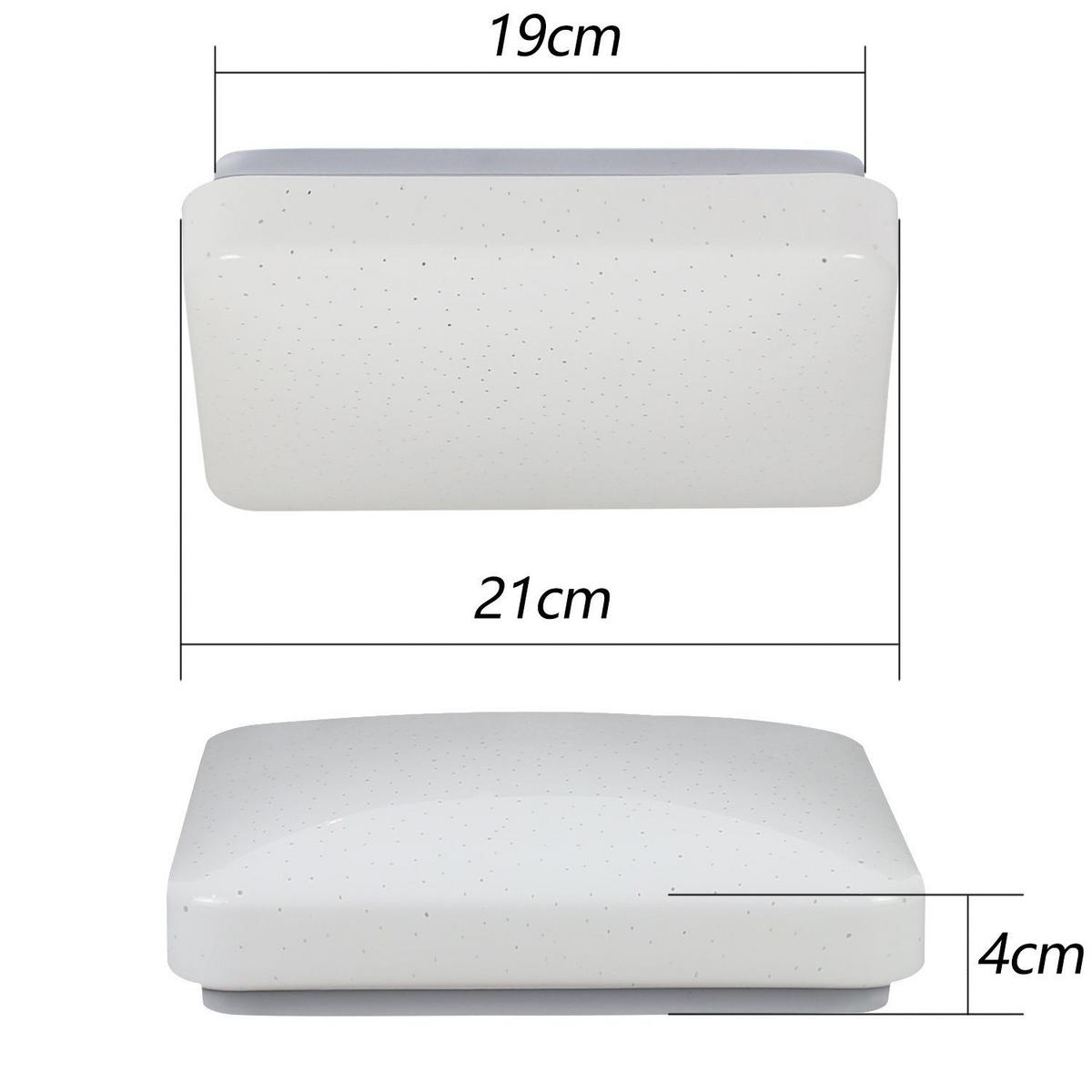 LED-DECKENLEUCHTE Loki 21/19/4cm - Weiß, Kunststoff (21/19/4cm) - ZMH