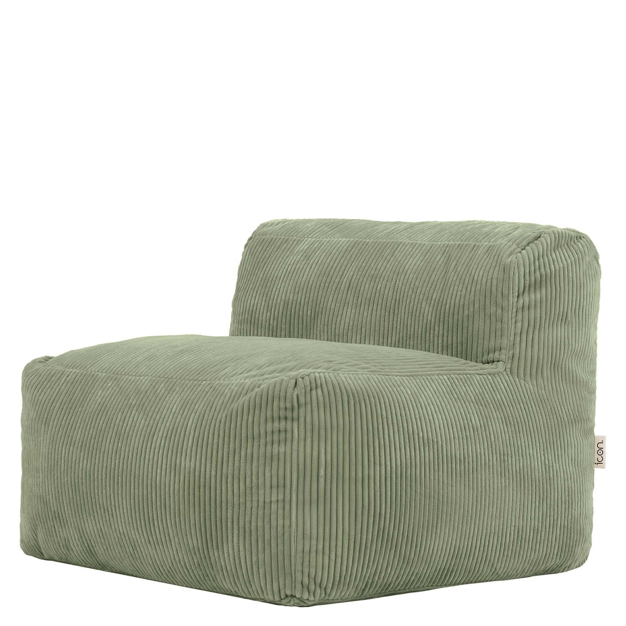 SITZSACK-SESSEL ZEN modular Cord - Grün, Textil (95/68/100cm) - icon
