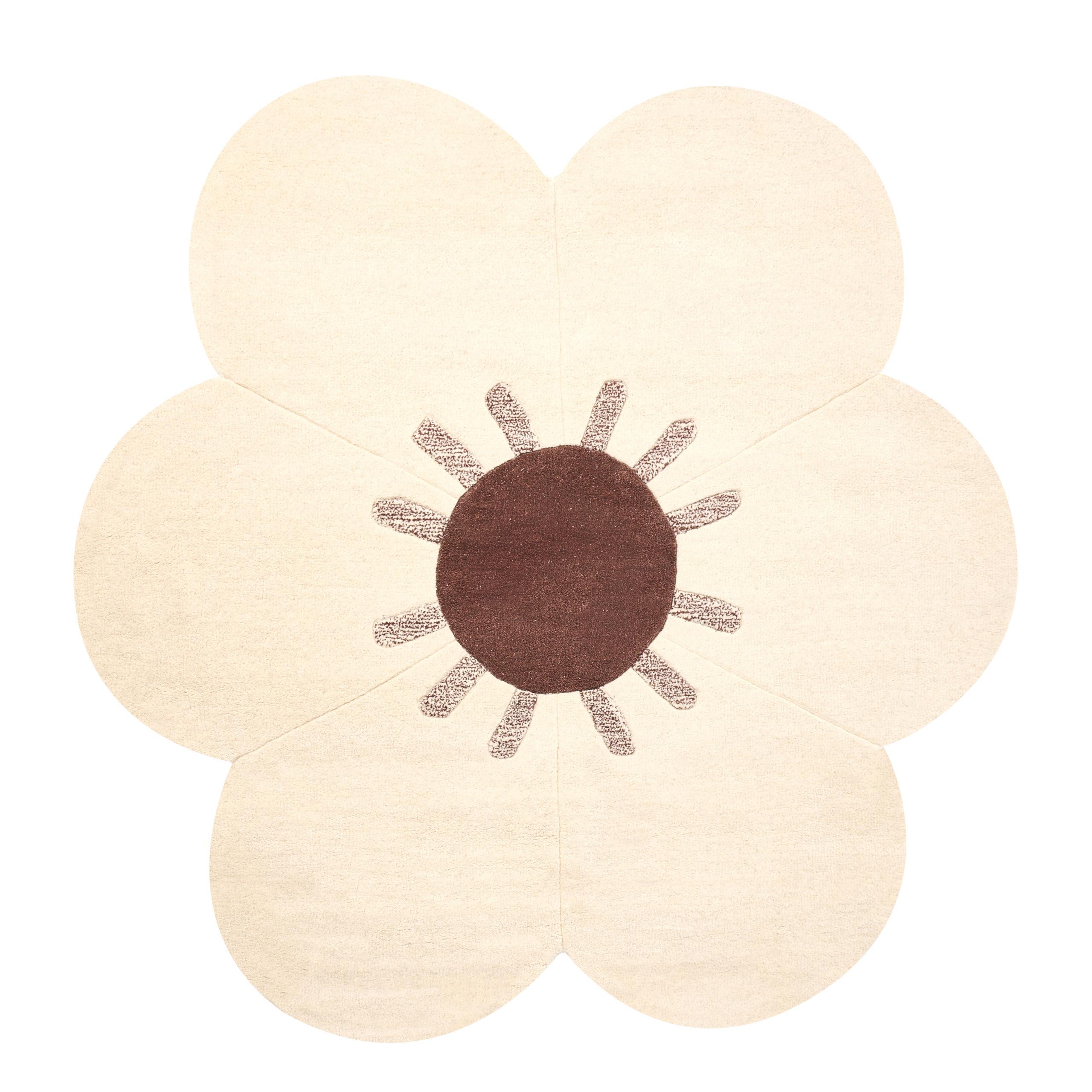 TEPPICH Beige 140 cm Wolle Manali - Beige, Textil (140/140cm) - Beliani