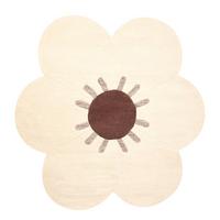 TEPPICH Beige 140 cm Wolle Manali - Beige, Textil (140/140cm) - Beliani