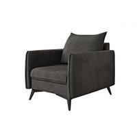 SESSEL Pulse Graphit Luxusmicrofaser - Graphitfarben/Schwarz, Holz/Textil (74/86/31cm) - S-Style Möbel