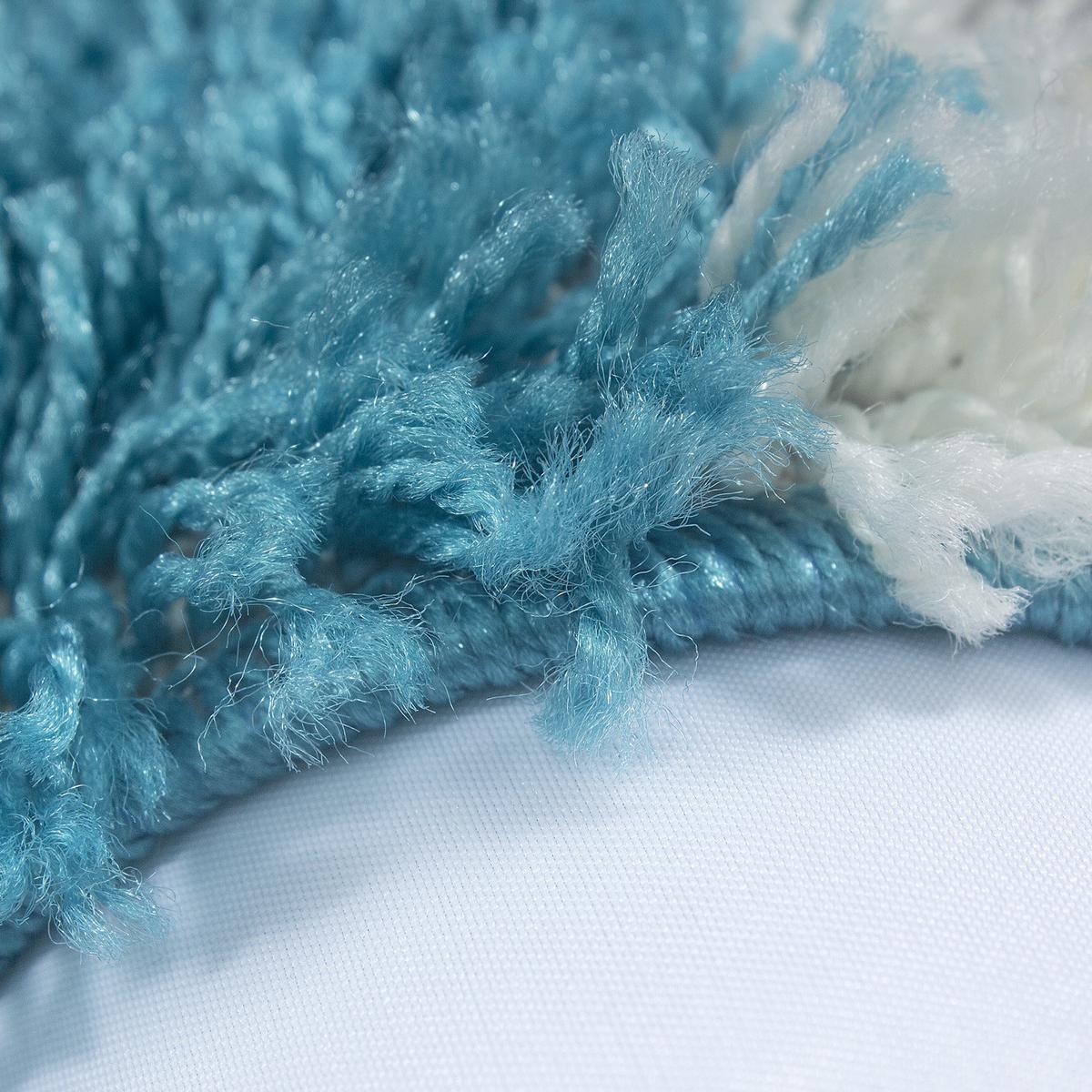 HOCHFLORTEPPICH RHEIN, kariert, Türkis, 200 x 290 cm - Blau, Textil (290/200cm) - KADIMA DESIGN