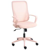 BÜROSTUHL Pastellrosa Luma - Pink, Textil (60/98/60cm) - Beliani