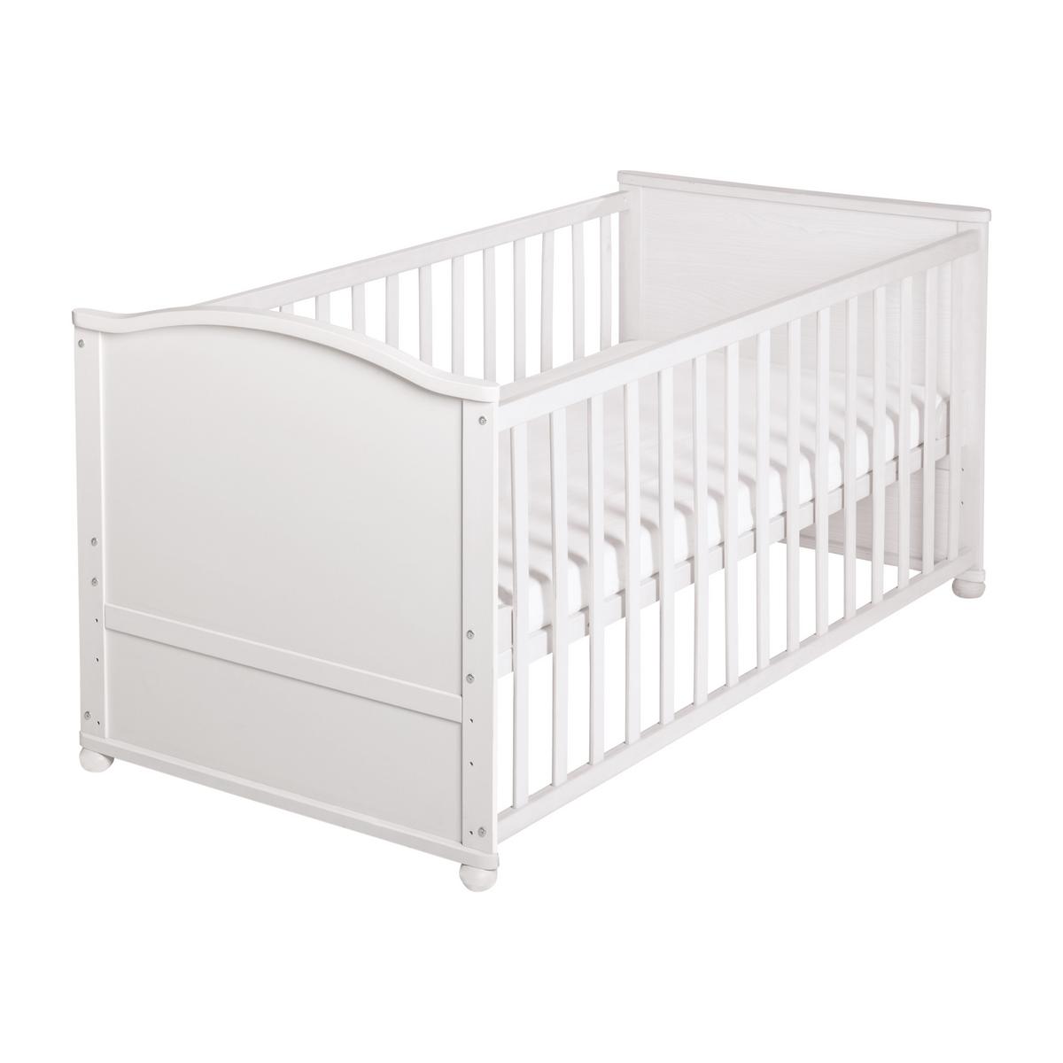 BABYBETT Adam & Eule 70 x 140 cm weiß - Weiß, Holzwerkstoff (70/140cm) - Roba