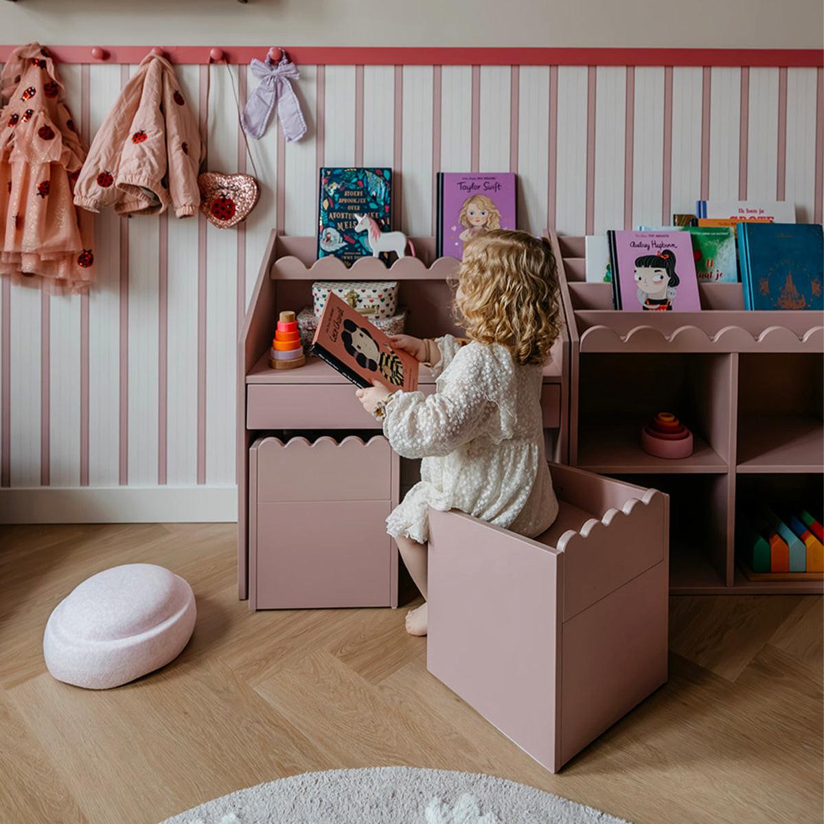 SCHREIBTISCH Book Nook Rose - Pink, Holzwerkstoff (71/76/33cm) - Petits-meubles