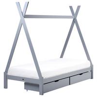 KINDERBETT 90x200 cm Grau Devay - Grau, Holz (90/200cm) - Beliani