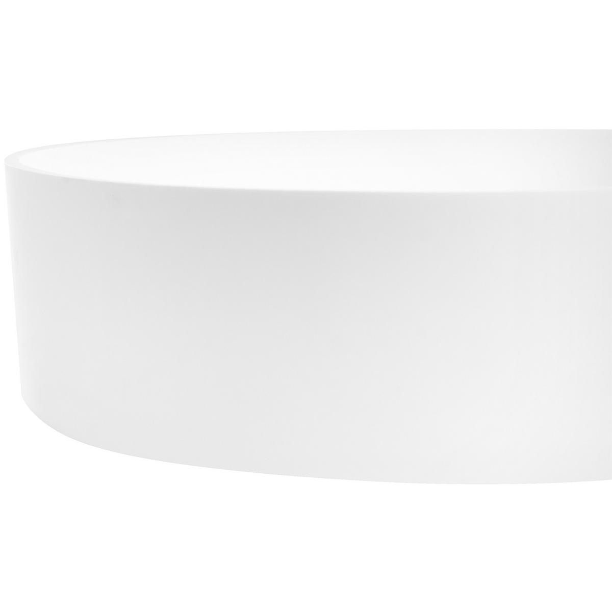 AUFSATZWASCHBECKEN Weiß 36 cm Salitral - Weiß, Kunststoff (36/10/36cm) - Beliani