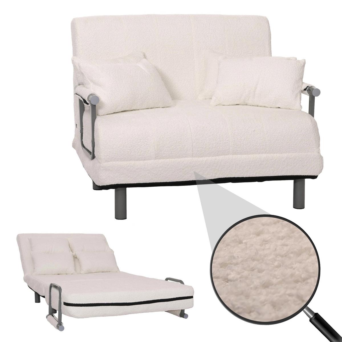SCHLAFSESSEL Cremeweiß - Weiß, Textil (105/80/190cm) - MCW