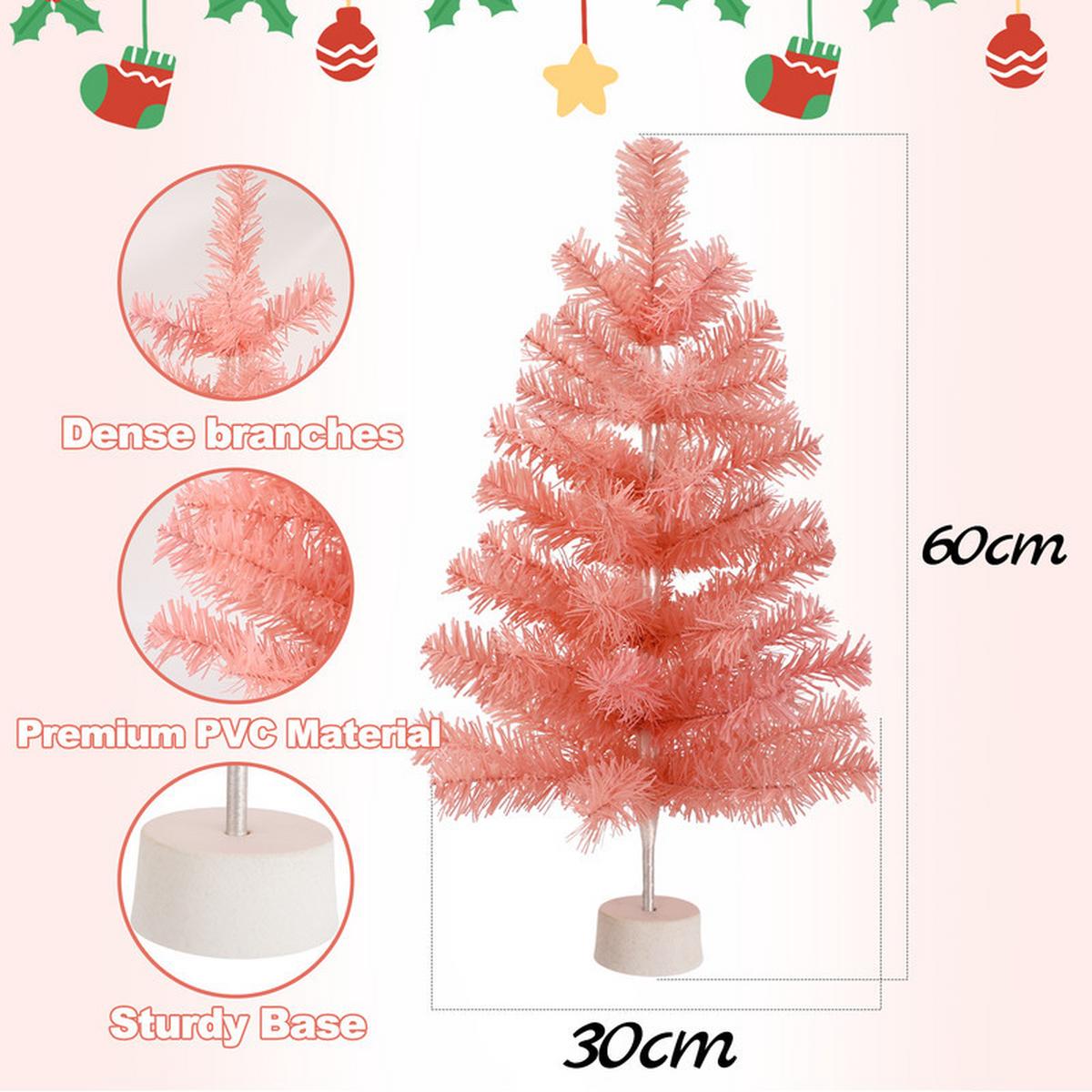 WEIHNACHTSBAUM Cara Ⅲ 30/30/60 cm - Pink, Kunststoff (60cm) - Nettlife