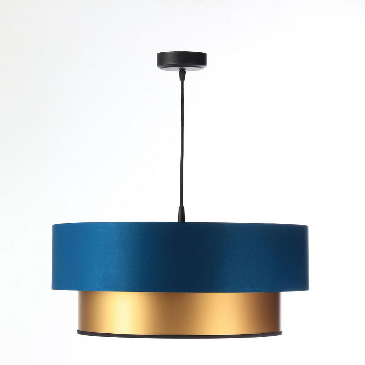 HÄNGELEUCHTE Blau 60/20 cm - Blau/Goldfarben, Kunststoff (60/1/20cm) - ONZENO