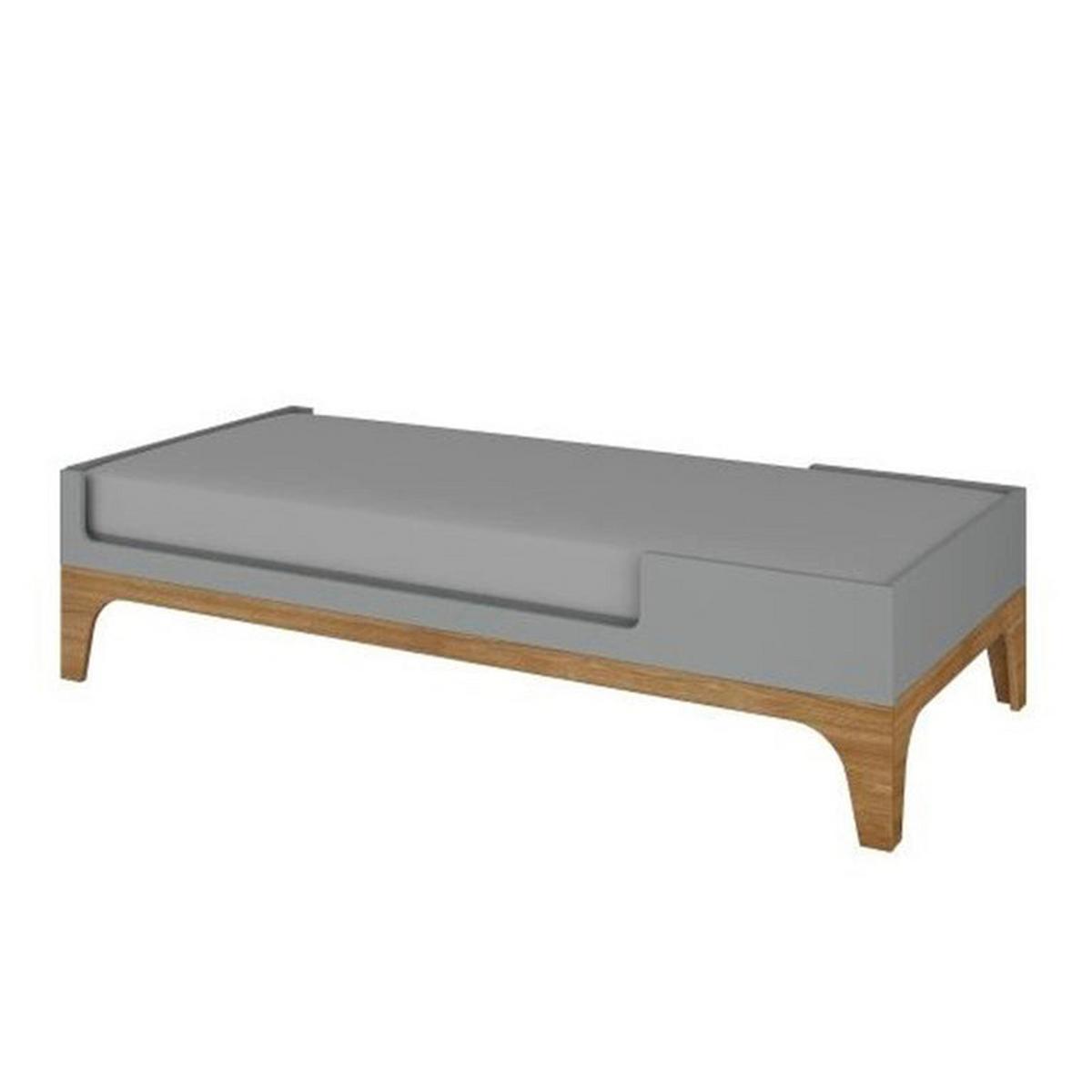 GITTERBETT 70/120 Grau und Holz - Grau, Holzwerkstoff (70/120cm) - Petits-meubles
