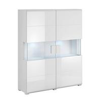 GESCHIRRSCHRANK Jules Weiß - Weiß, Holzwerkstoff (122/152/39cm) - Petits-meubles