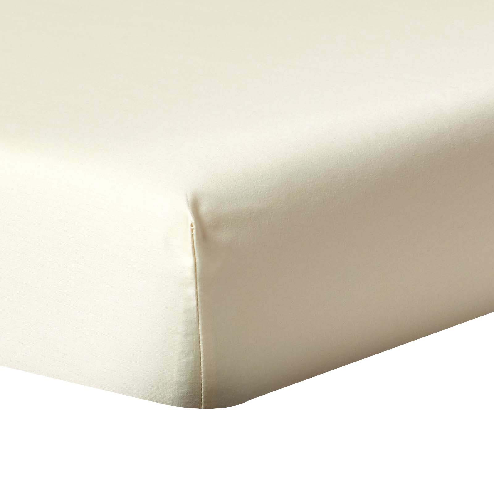 SPANNBETTLAKEN, Ägyptische Baumwolle, Fadendichte 1000 - Creme, Textil (90/190cm) - Homescapes