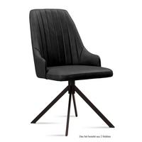 ESSZIMMERSTUHL (2er-Set) Dunya 52x91x60 Schwarz/Anthrazit - Anthrazit/Schwarz, Kunststoff (60/91/52cm) - 58aufmkessel