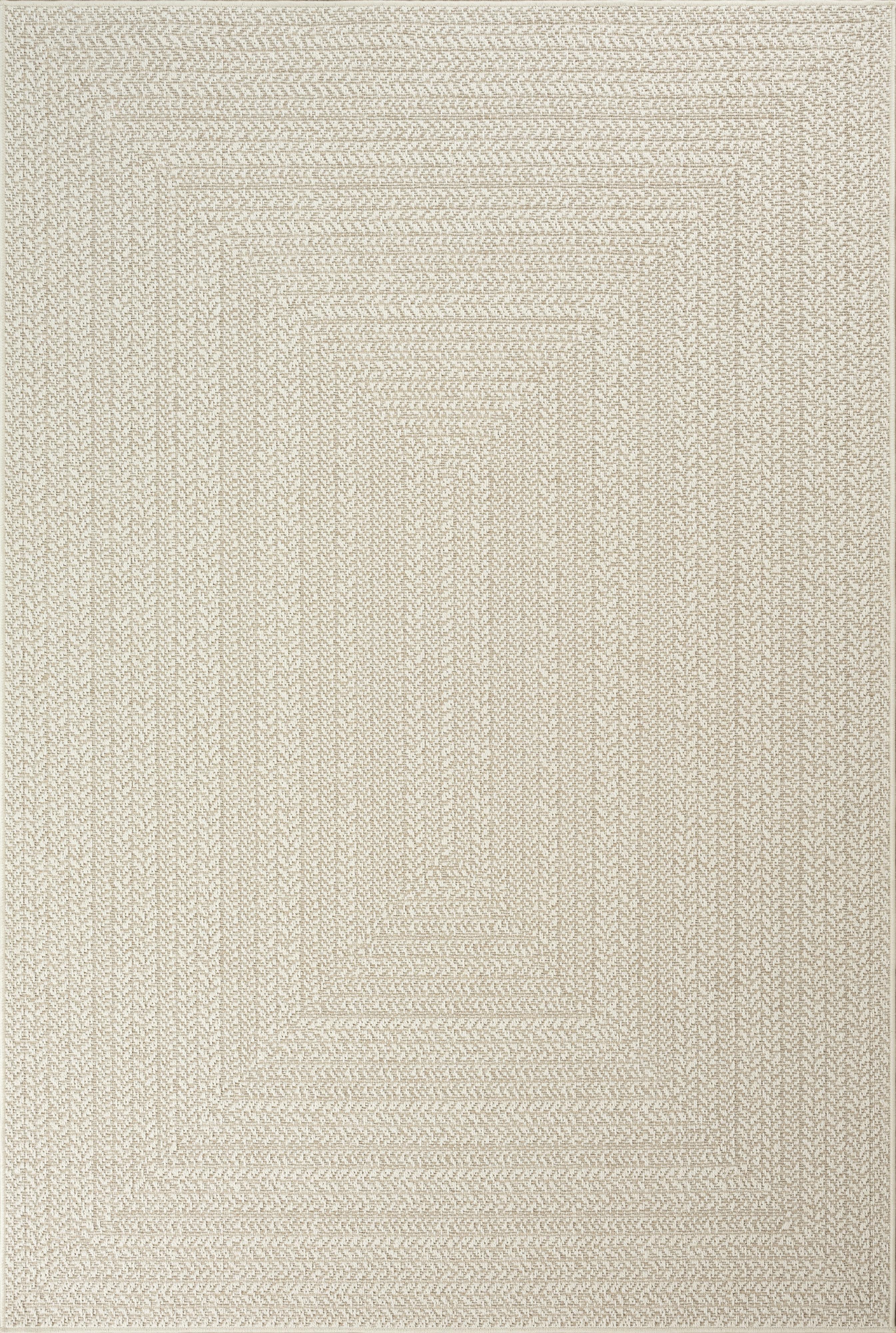 FLACHWEBTEPPICH Bordüre CORDEV Polypropylen Creme 160 x 230 cm - Beige, Textil (160/230cm) - KADIMA DESIGN