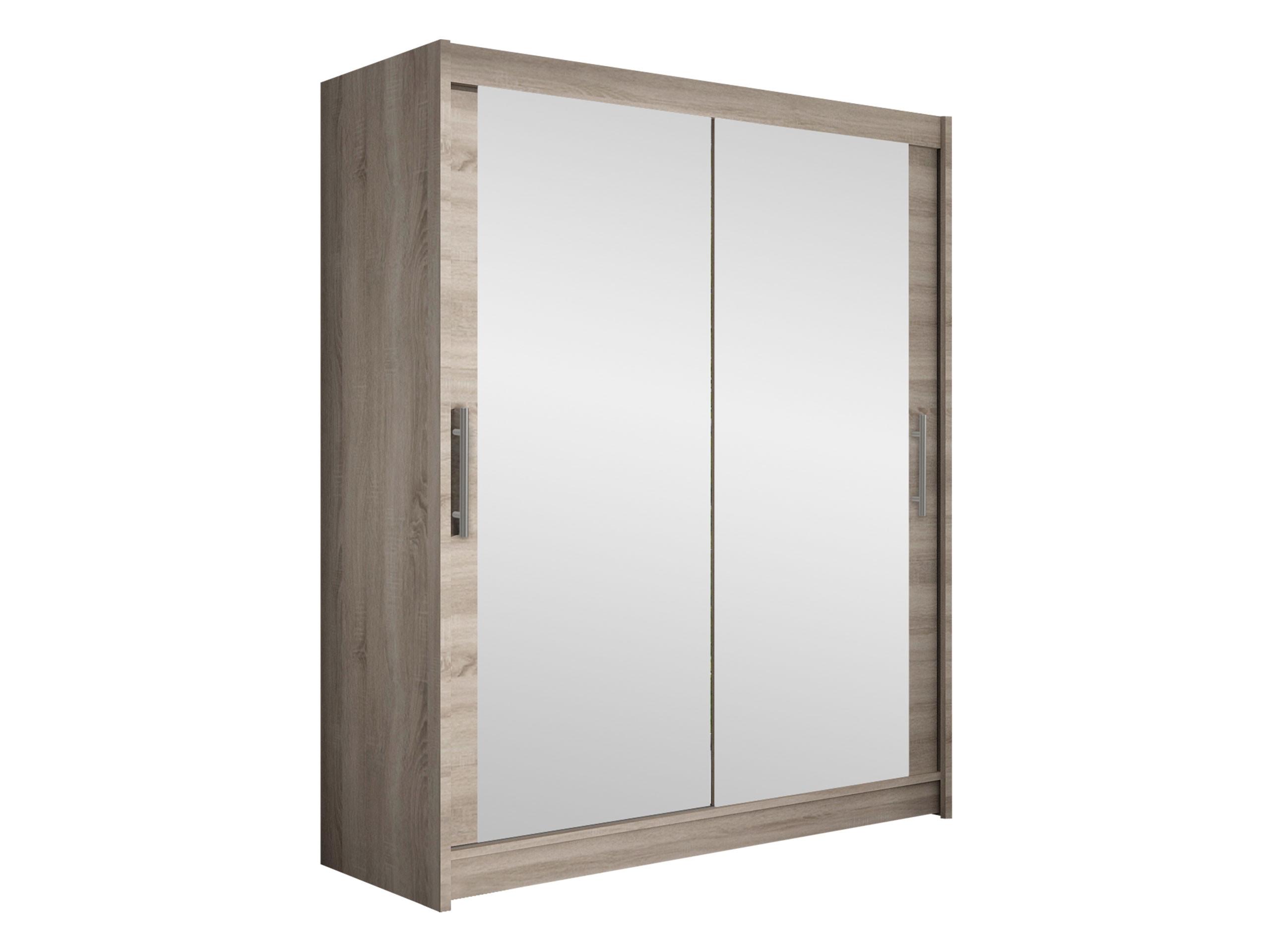 SCHWEBETÜRENSCHRANK Westa XI - Silberfarben/Trüffeleichefarben, Holzwerkstoff/Metall (150/200/58cm) - MIRJAN24