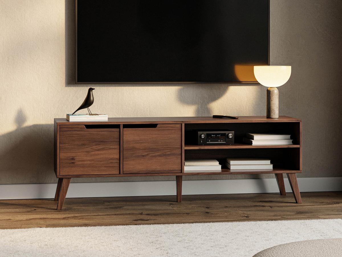 TV-LOWBOARD Nordelo 160 - Nussbaumfarben, Holz/Holzwerkstoff (160/55/40cm) - MIRJAN24