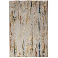 KURZFLORTEPPICH, mit Fransen, BLENG, Farbstriche, Beige-Multicolor, 120 x 160 cm - Beige, Textil (120/160cm) - KADIMA DESIGN