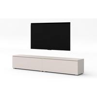 LOWBOARD Loriano 2x100 Beige Kaschmir 200/36,5/32 cm – Hängend und Stehend - Beige, Holzwerkstoff/Kunststoff (200/36.5/32cm) - AX Living
