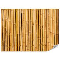 FOTOTAPETE für Küche Bambus Imitation Braune Wand Rustikal 400x280 - Orange/Braun, Papier (400/280cm) - Muralo