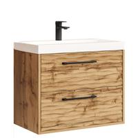 BADMÖBEL-SET Etna 2 Teile Eiche - 60 x 35 x 51 cm - Eichefarben, Holz (60/51/35cm) - Badplaats