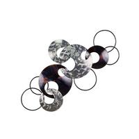 WANDDEKO Silber 106/56 cm - Silberfarben/Braun, Metall (1.92/56/8cm) - KUNSTLOFT
