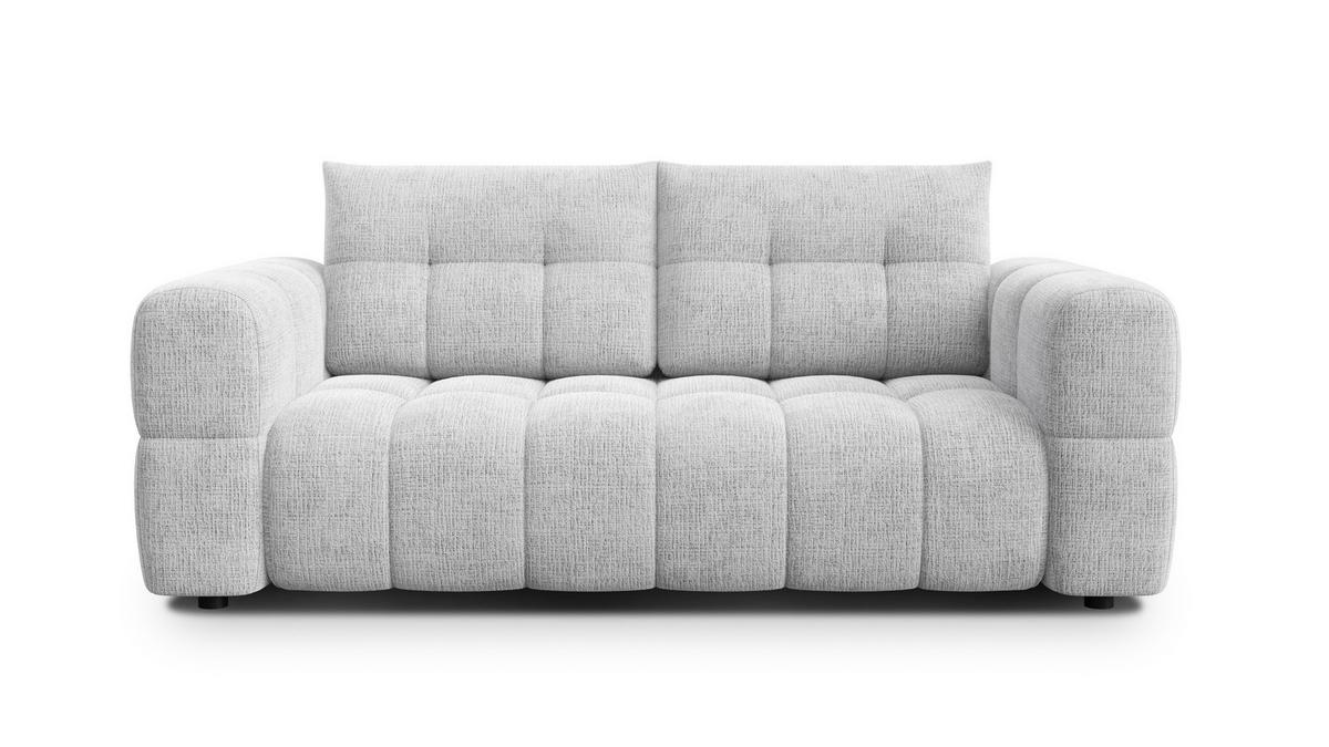 SOFA CLOUDI 2,5-Sitzer, hellgrau - Hellgrau/Schwarz, Holz/Textil (211/89/104cm) - Wozimo