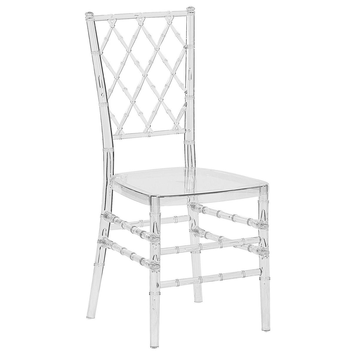 ESSZIMMERSTUHL 2er-Set Kunststoff Transparent Clarion - Transparent, Kunststoff (40/92/41cm) - Beliani