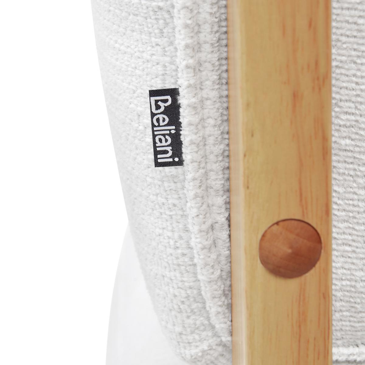 SESSEL Cremeweiß Kokkola - Weiß/Braun, Textil (66/71/79cm) - Beliani